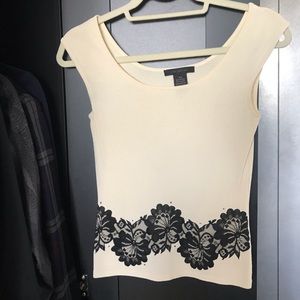 Limited cream and black dress T